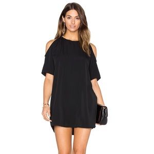 BLACK OPEN SHOULDER MOTELROCKS MINI DRESS